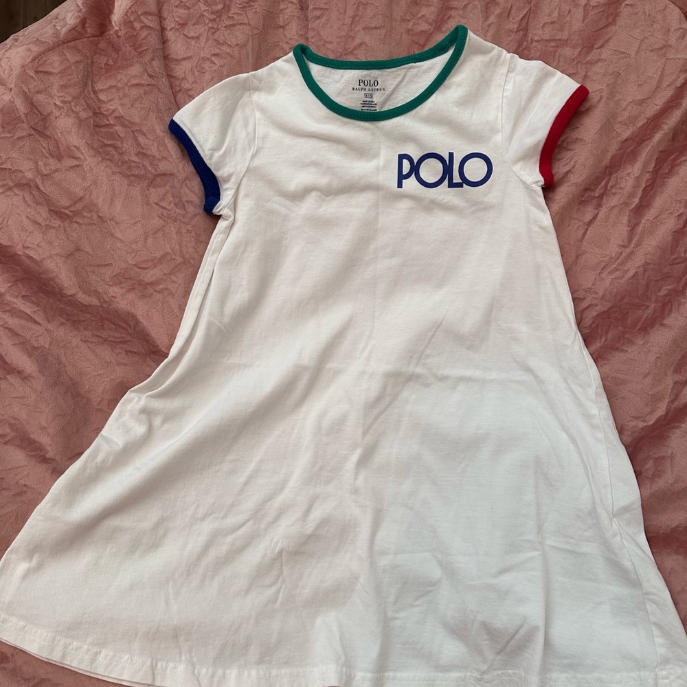 Polo by Ralph Lauren Kids White Dress with Colorful Trim